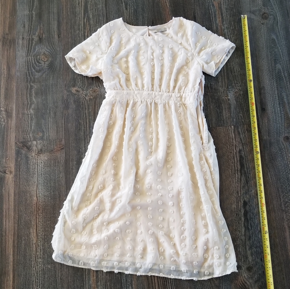 Polagram Ivory Swiss dot dress